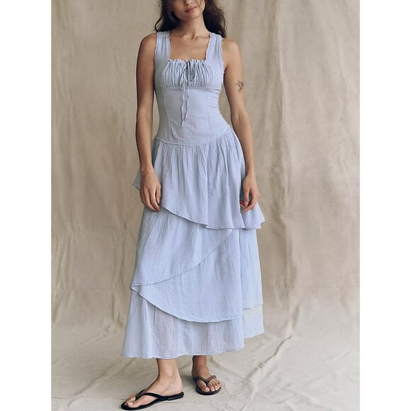 Free People Dresses & Skirts - FREE PEOPLE In My Dreams Midi / Pearl Blue